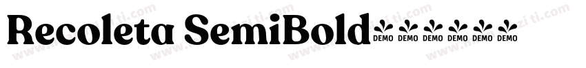 Recoleta SemiBold字体转换